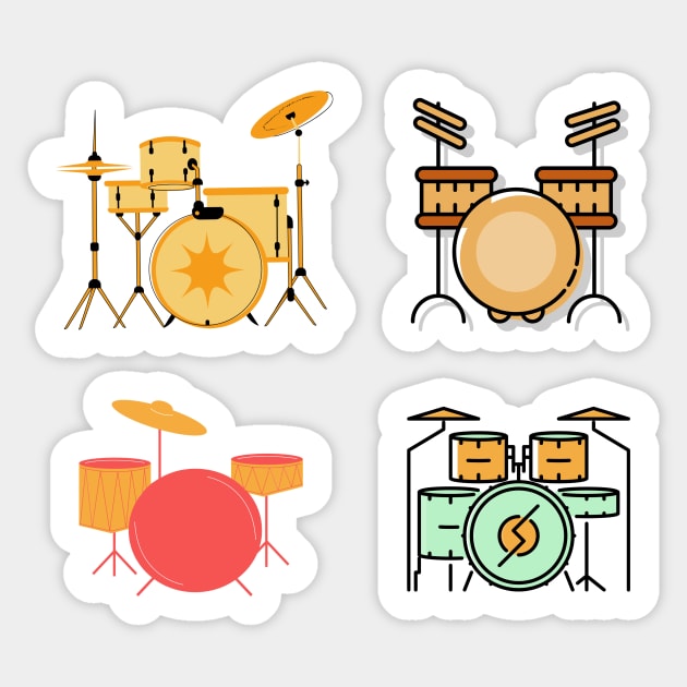 Drum kit pack Sticker by B Sharp